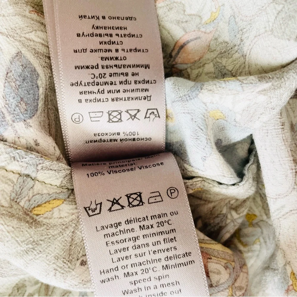 Zadig & Voltaire LARGE Rima short sleeve midi dress in floral butterfly print - Picture 9 of 9